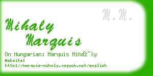 mihaly marquis business card